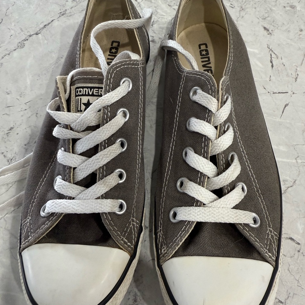 Converse Gray and Cream Canvas Sneakers